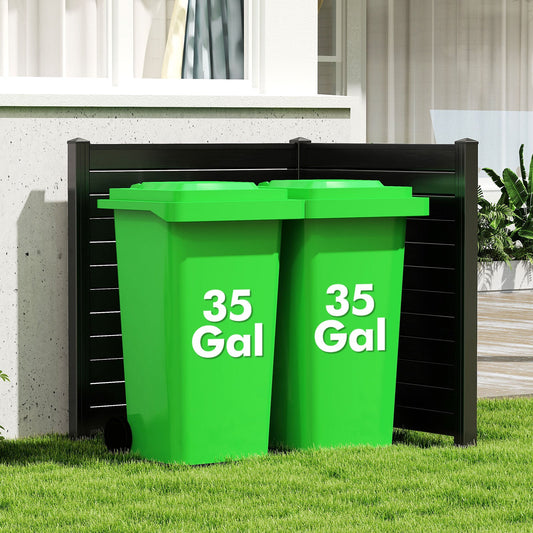 Air Conditioner Fence 48-Inch Privacy Screen 2-Panel for Trash Can with Metal Stakes - Tampa Home & Garden Store