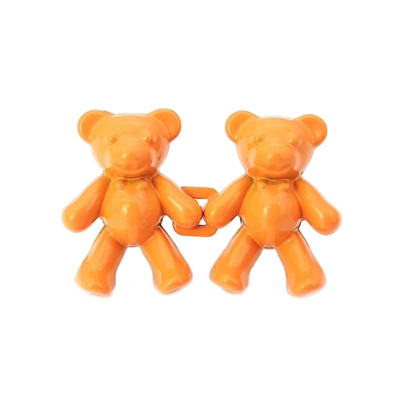 Stevvex bear-shaped adjustable jeans button extenders orange 2-pack on Tampa Home & Garden Store
