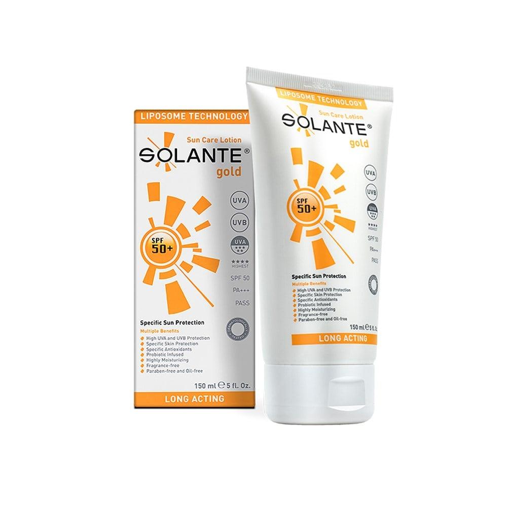 Solante Gold SPF 50+ sunscreen lotion 2-piece set (box and tube), 150 ml, Beauty Care Bag on Tampa Home & Garden Store