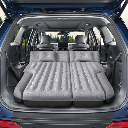 Umbrauto SUV air mattress 1.0 gray spread across rear cargo area with three pillows on Tampa Home & Garden Store