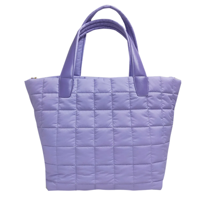 Quilted Nylon Tote – Lightweight, Triple-Zip, Travel & Work Ready
