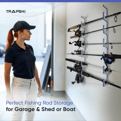 3, 4, 6+ Fishing Rod Racks Wall or Ceiling Mount Fishing Pole Storage Rack - Tampa Home & Garden Store