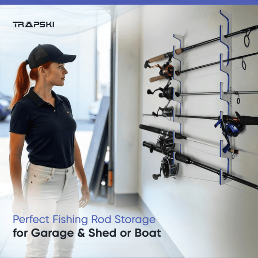 3, 4, 6+ Fishing Rod Racks Wall or Ceiling Mount Fishing Pole Storage Rack - Tampa Home & Garden Store