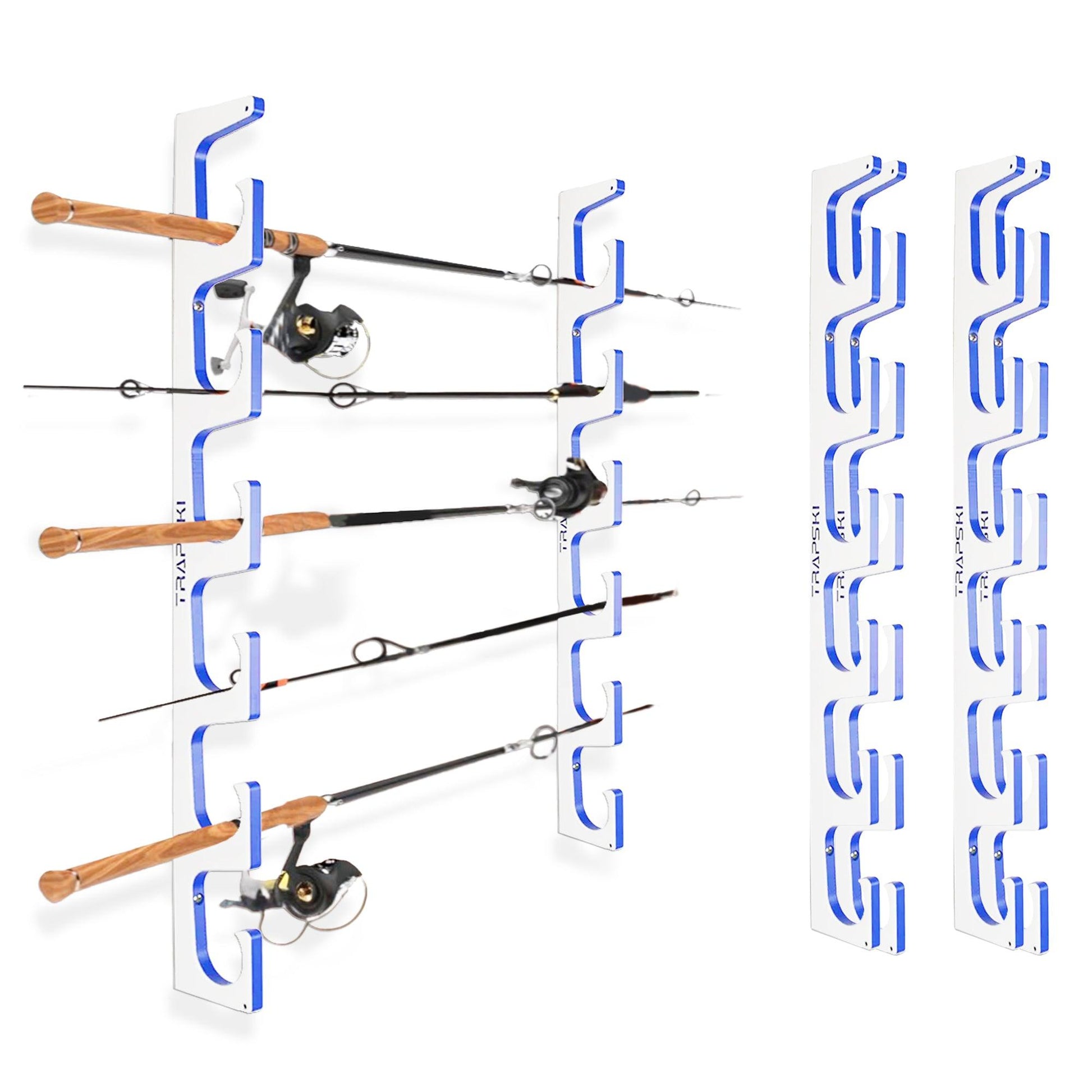 3, 4, 6+ Fishing Rod Racks Wall or Ceiling Mount Fishing Pole Storage Rack - Tampa Home & Garden Store