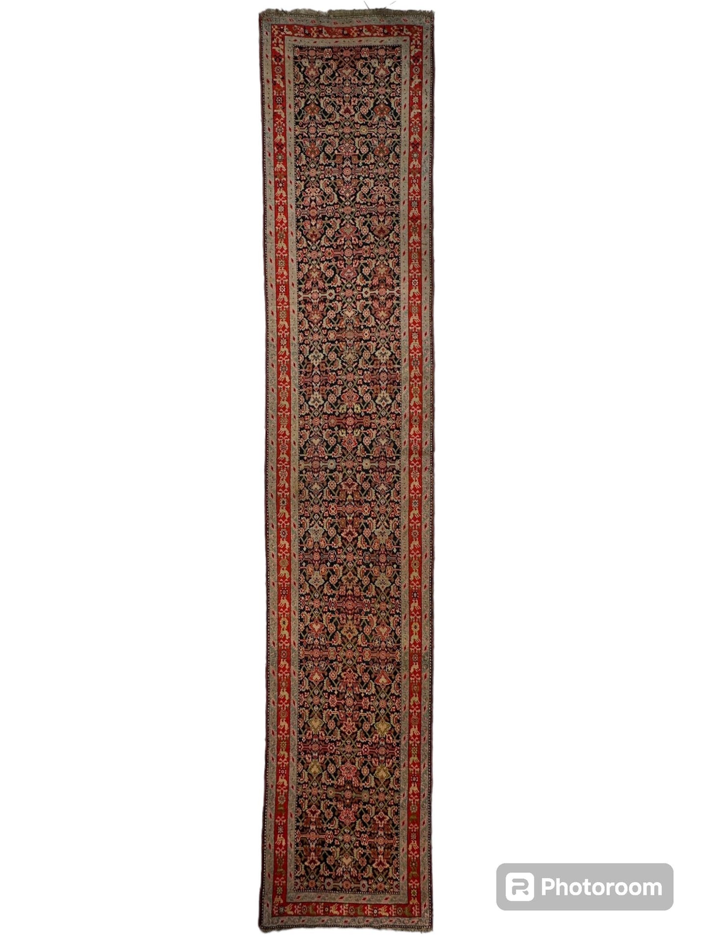 3’4” x 17’ Karabkah Antique Caucasian Wool on Wool Runner - Tampa Home & Garden Store