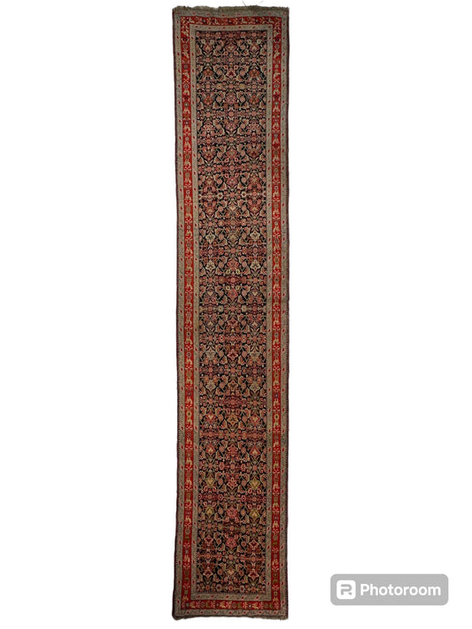 3’4” x 17’ Karabkah Antique Caucasian Wool on Wool Runner - Tampa Home & Garden Store