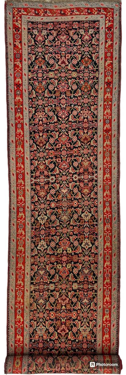 3’4” x 17’ Karabkah Antique Caucasian Wool on Wool Runner - Tampa Home & Garden Store
