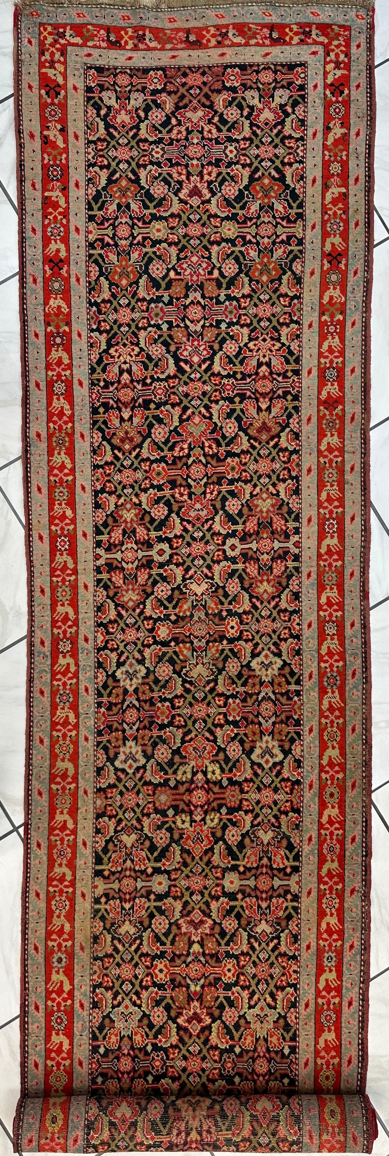 3’4” x 17’ Karabkah Antique Caucasian Wool on Wool Runner - Tampa Home & Garden Store
