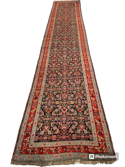 3’4” x 17’ Karabkah Antique Caucasian Wool on Wool Runner - Tampa Home & Garden Store