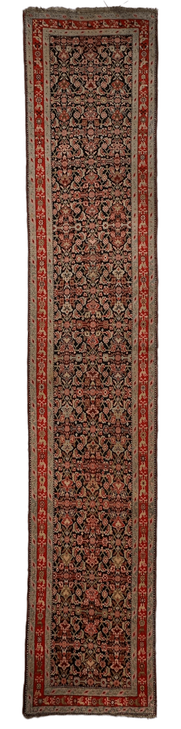 3’4” x 17’ Karabkah Antique Caucasian Wool on Wool Runner - Tampa Home & Garden Store