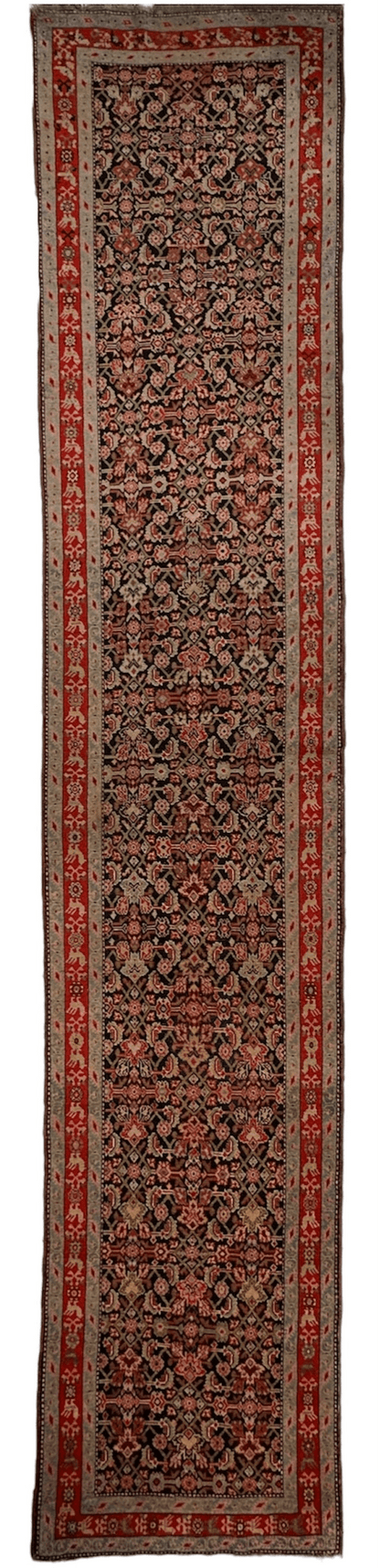 3’4” x 17’ Karabkah Antique Caucasian Wool on Wool Runner - Tampa Home & Garden Store