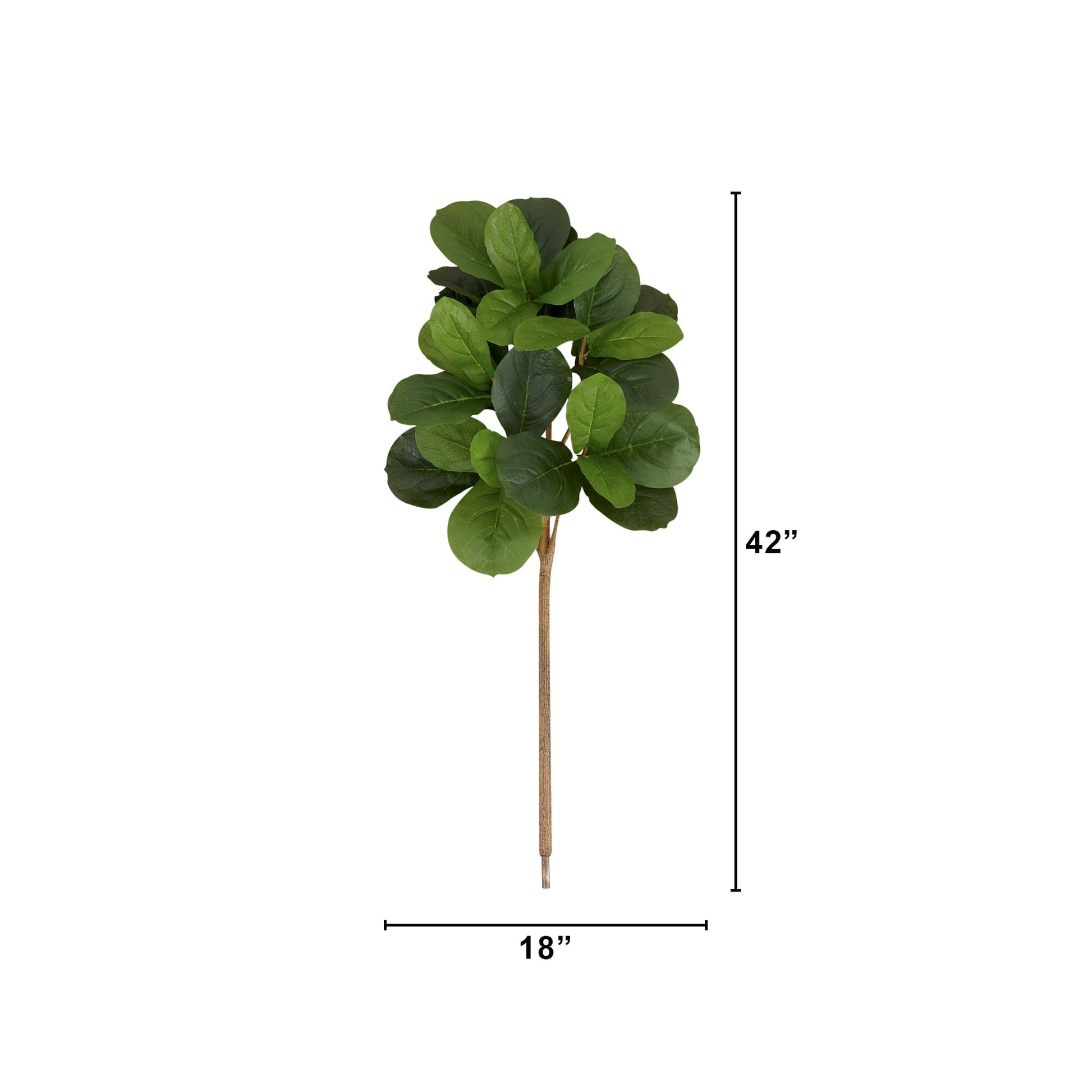 3.5’ Artificial Fiddle Leaf Fig Tree - Set of 3 (No Pot) - Tampa Home & Garden Store