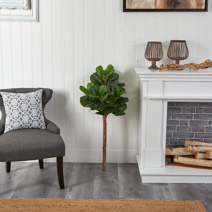3.5’ Artificial Fiddle Leaf Tree (No Pot) - Tampa Home & Garden Store