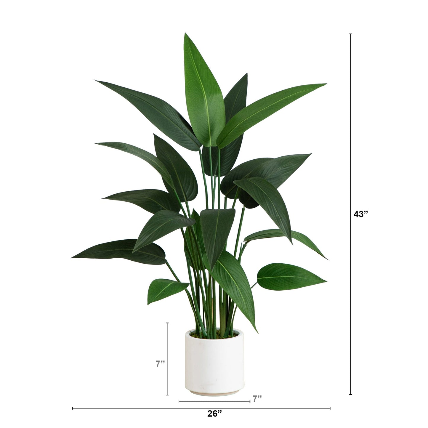3.5'  Artificial Sky Bird Tree in White Decorative Planter - Tampa Home & Garden Store
