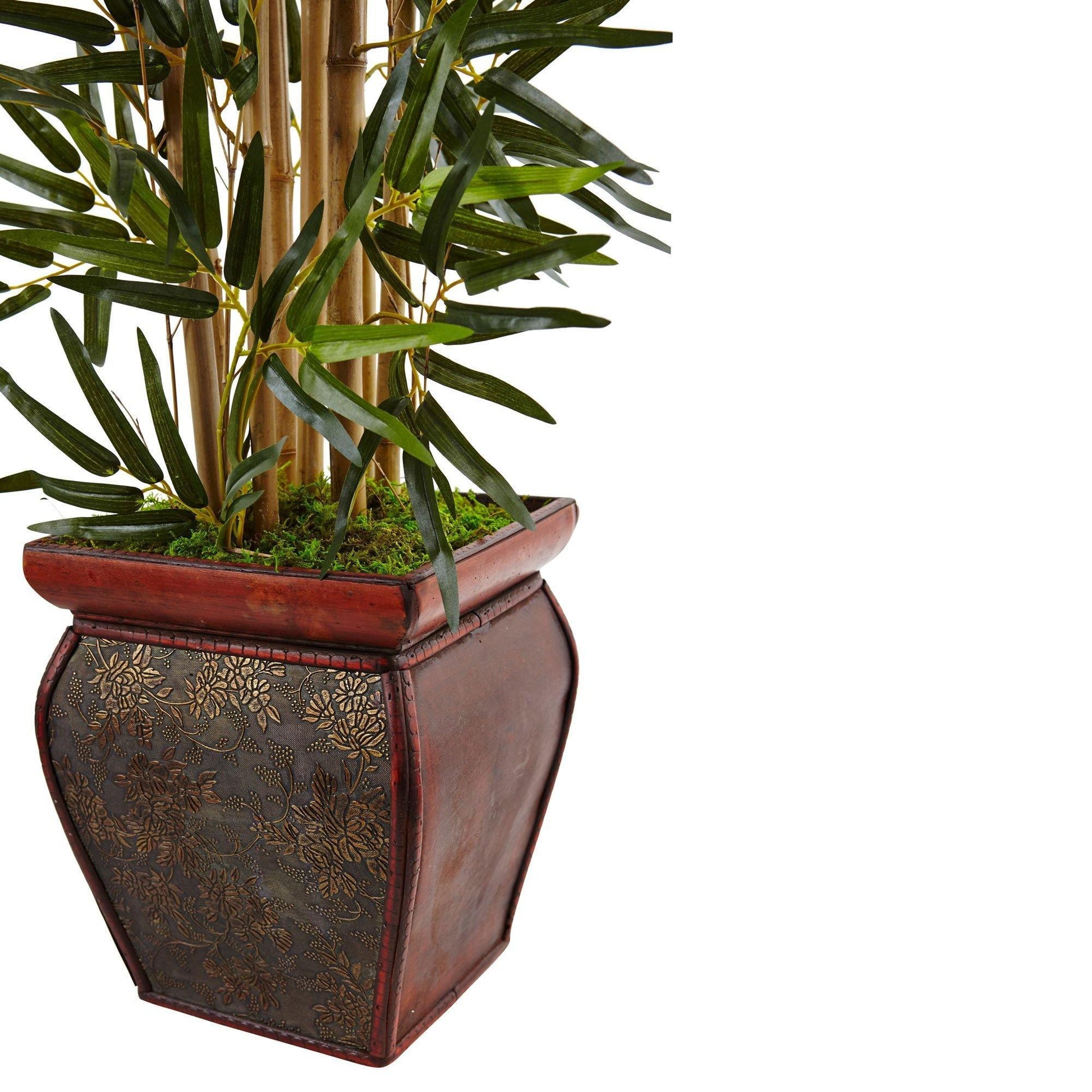3.5’ Bamboo Tree in Wooden Decorative Planter - Tampa Home & Garden Store