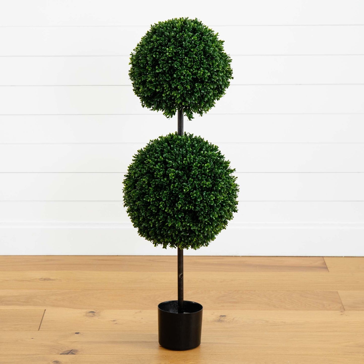 3.5’ Boxwood Double Ball Artificial Topiary Tree UV Resistant (Indoor/Outdoor) - Tampa Home & Garden Store