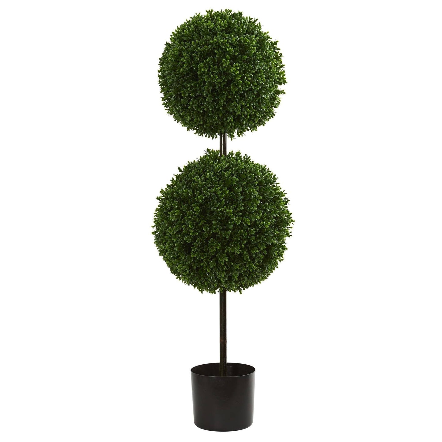 3.5’ Boxwood Double Ball Artificial Topiary Tree UV Resistant (Indoor/Outdoor) - Tampa Home & Garden Store