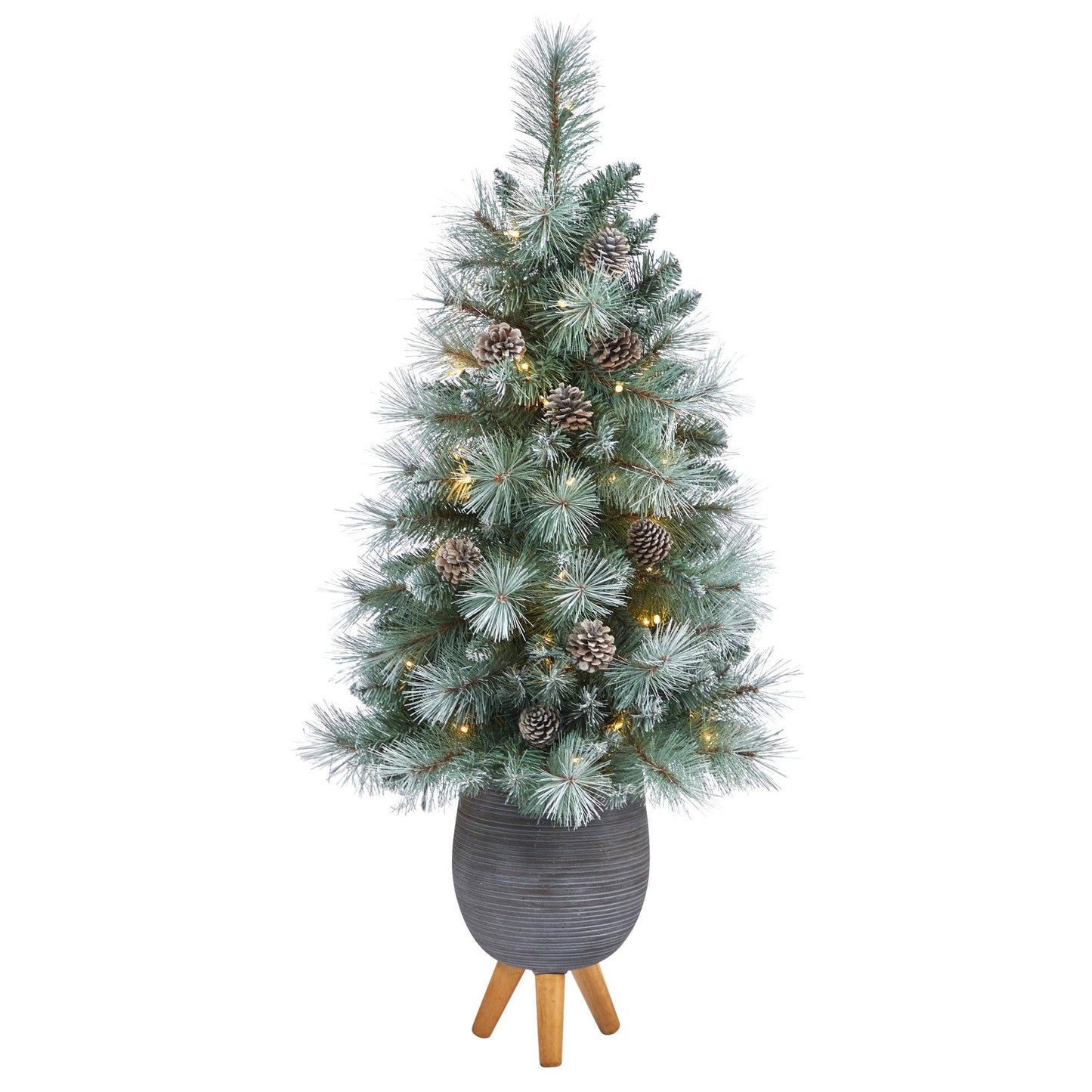 3.5’ Frosted Tip British Columbia Mountain Pine Artificial Christmas Tree - Tampa Home & Garden Store
