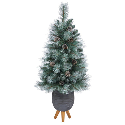 3.5’ Frosted Tip British Columbia Mountain Pine Artificial Christmas Tree - Tampa Home & Garden Store