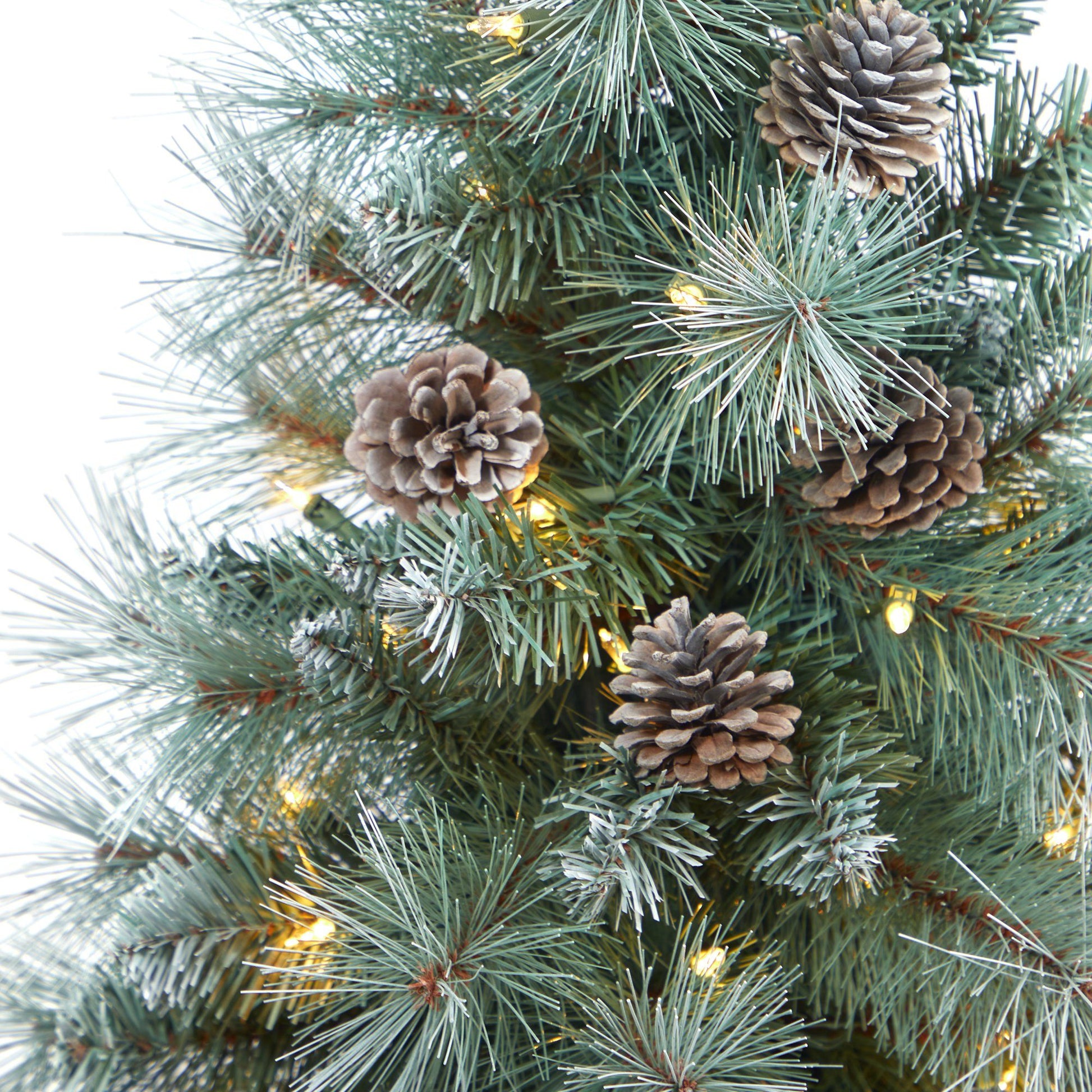3.5’ Frosted Tip British Columbia Mountain Pine Artificial Christmas Tree - Tampa Home & Garden Store