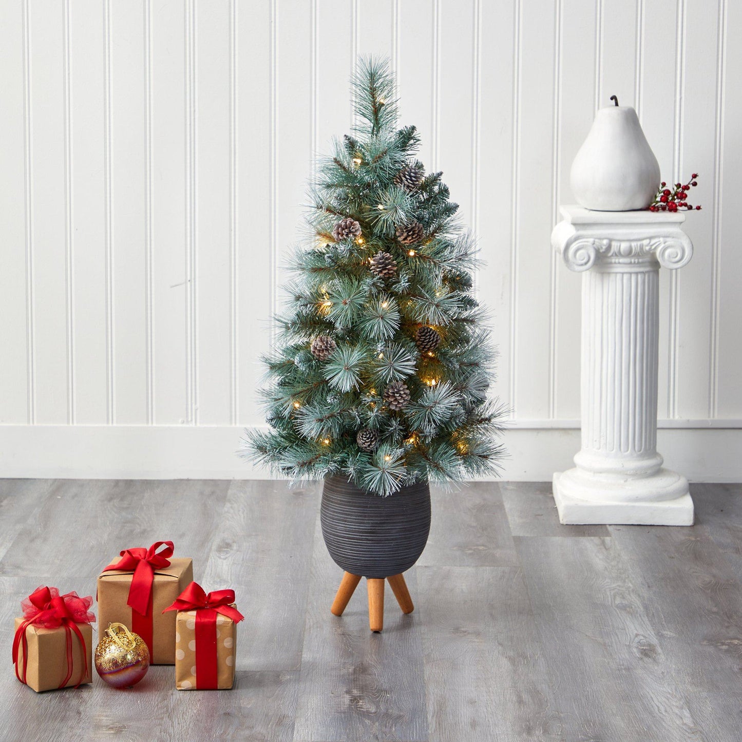 3.5’ Frosted Tip British Columbia Mountain Pine Artificial Christmas Tree - Tampa Home & Garden Store