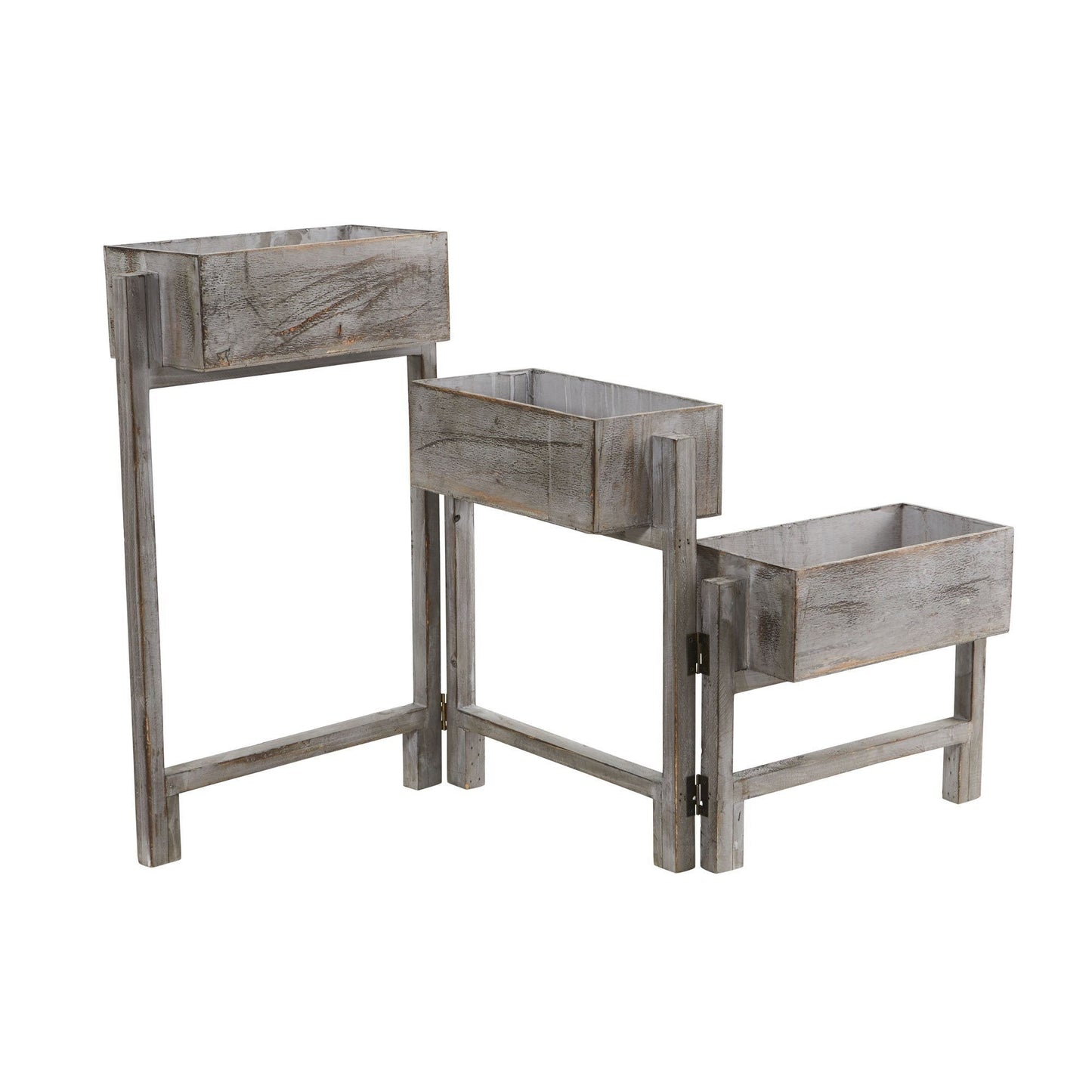 3.5’ Gray Washed Expandable Decorative Planter - Tampa Home & Garden Store