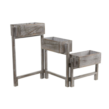 3.5’ Gray Washed Expandable Decorative Planter - Tampa Home & Garden Store