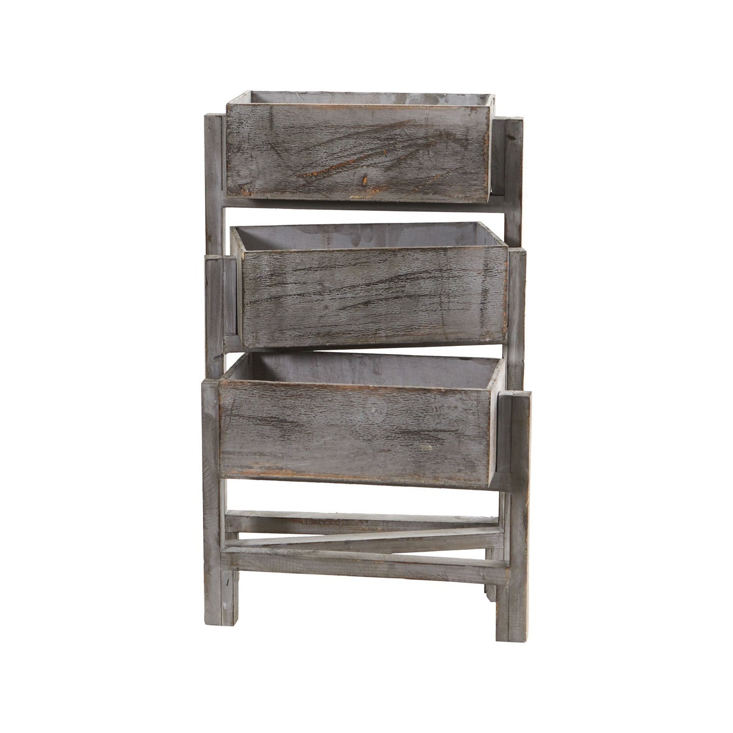 3.5’ Gray Washed Expandable Decorative Planter - Tampa Home & Garden Store