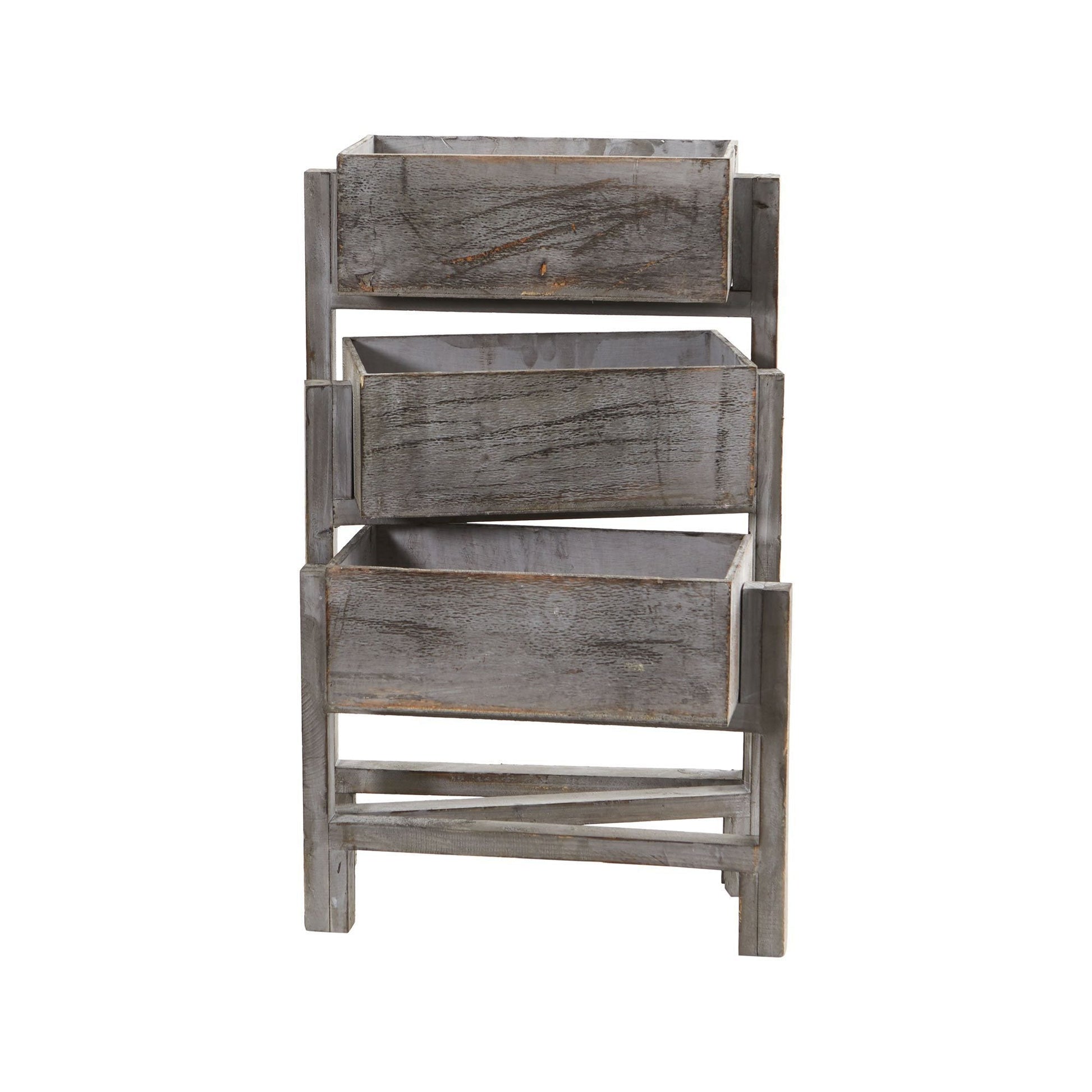 3.5’ Gray Washed Expandable Decorative Planter - Tampa Home & Garden Store