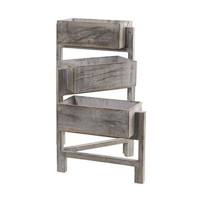 3.5’ Gray Washed Expandable Decorative Planter - Tampa Home & Garden Store