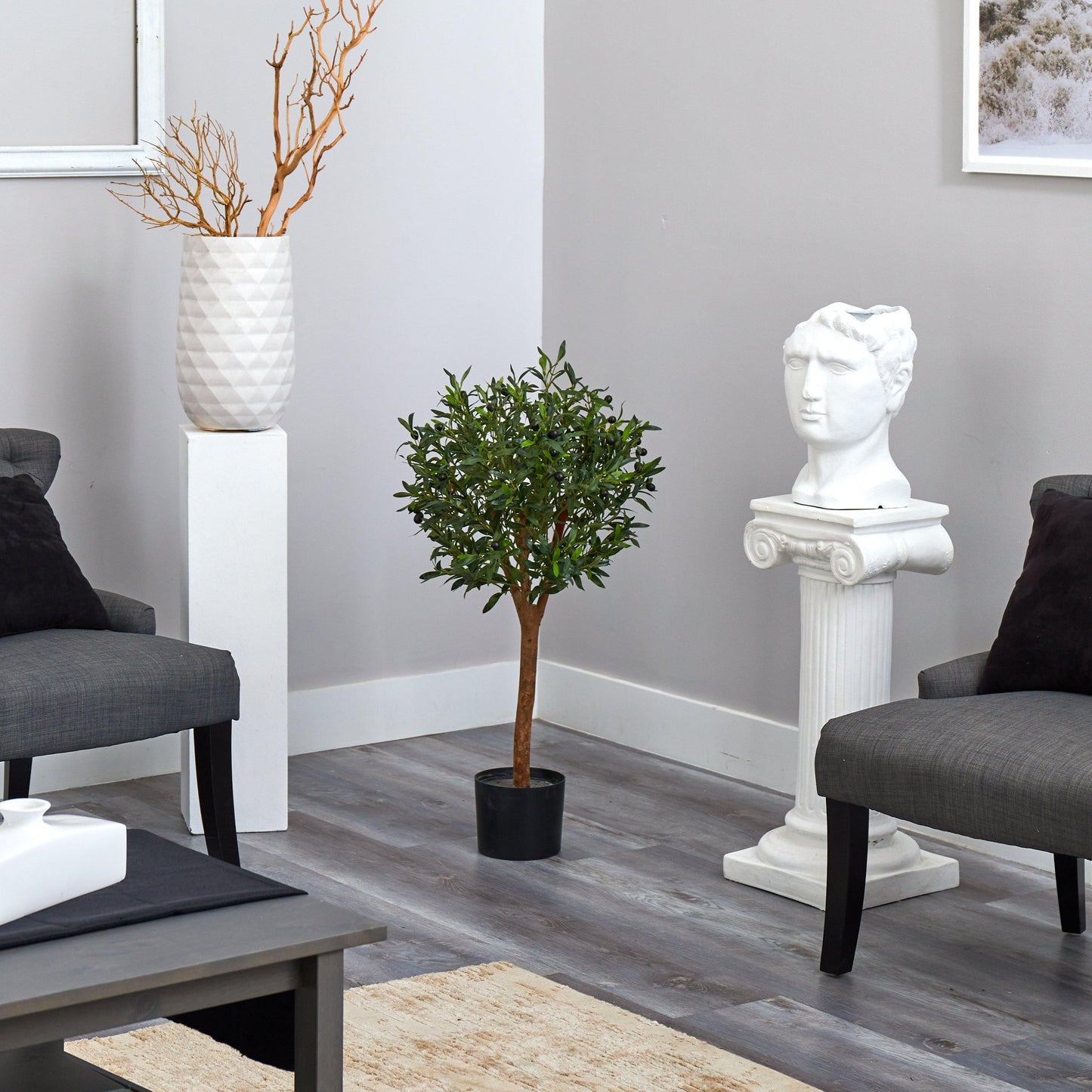 3.5’ Olive Artificial Tree in Nursery Planter - Tampa Home & Garden Store