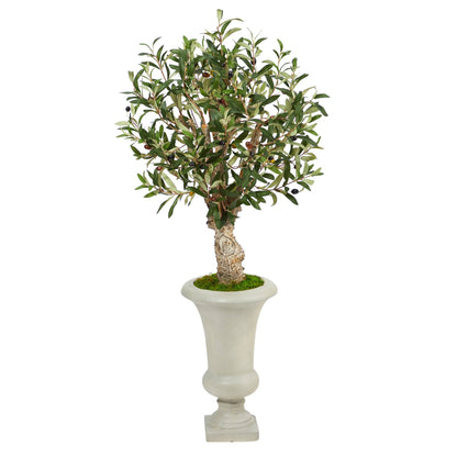 3.5’ Olive Artificial Tree in Sand Colored Urn - Tampa Home & Garden Store
