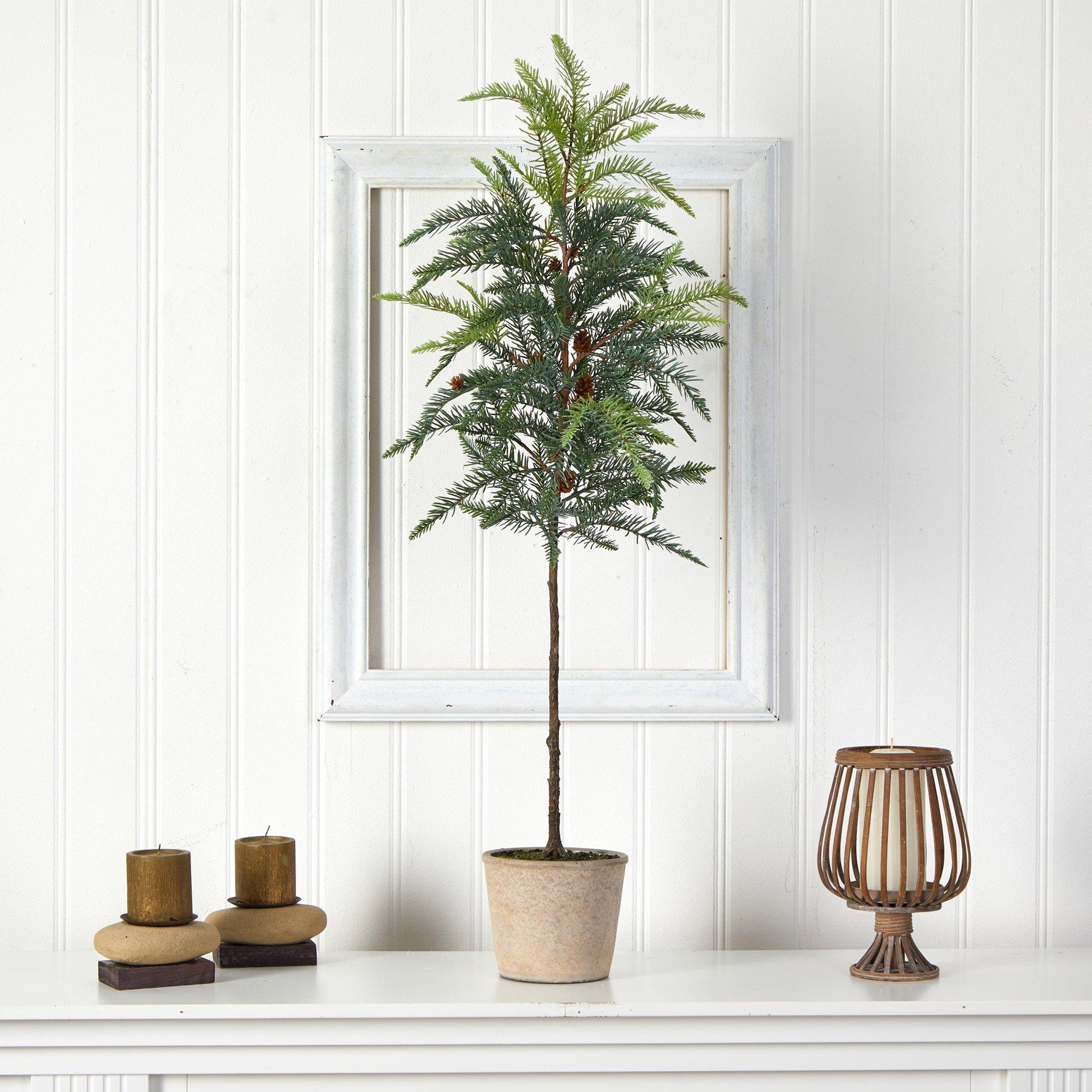3.5' Winniepeg Artificial Pine Christmas Tree in Decorative Planter - Tampa Home & Garden Store