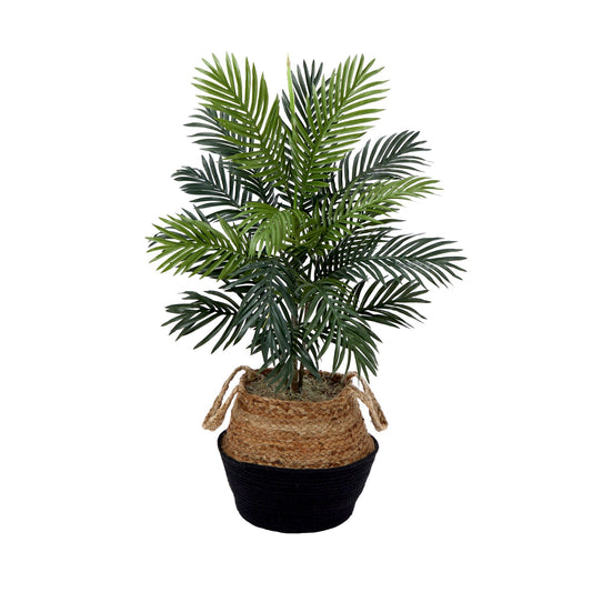 3' Artificial Areca Palm Tree with  Handmade Jute & Cotton Basket DIY KIT - Tampa Home & Garden Store