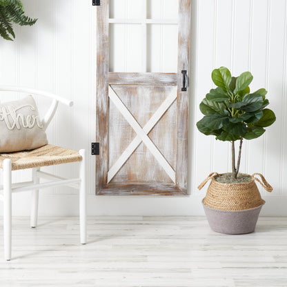 3' Artificial Fiddle Leaf Fig Tree with Handmade Cotton & Jute Woven Basket DIY Kit - Tampa Home & Garden Store