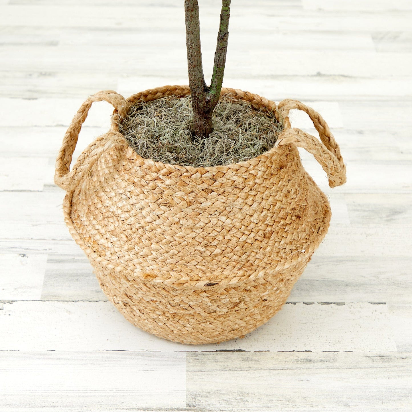 3' Artificial Fiddle Leaf Fig Tree with Handmade Cotton & Jute Woven Basket DIY Kit - Tampa Home & Garden Store