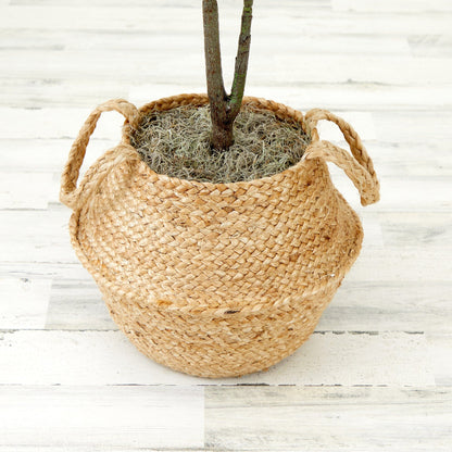 3' Artificial Fiddle Leaf Fig Tree with Handmade Cotton & Jute Woven Basket DIY Kit - Tampa Home & Garden Store