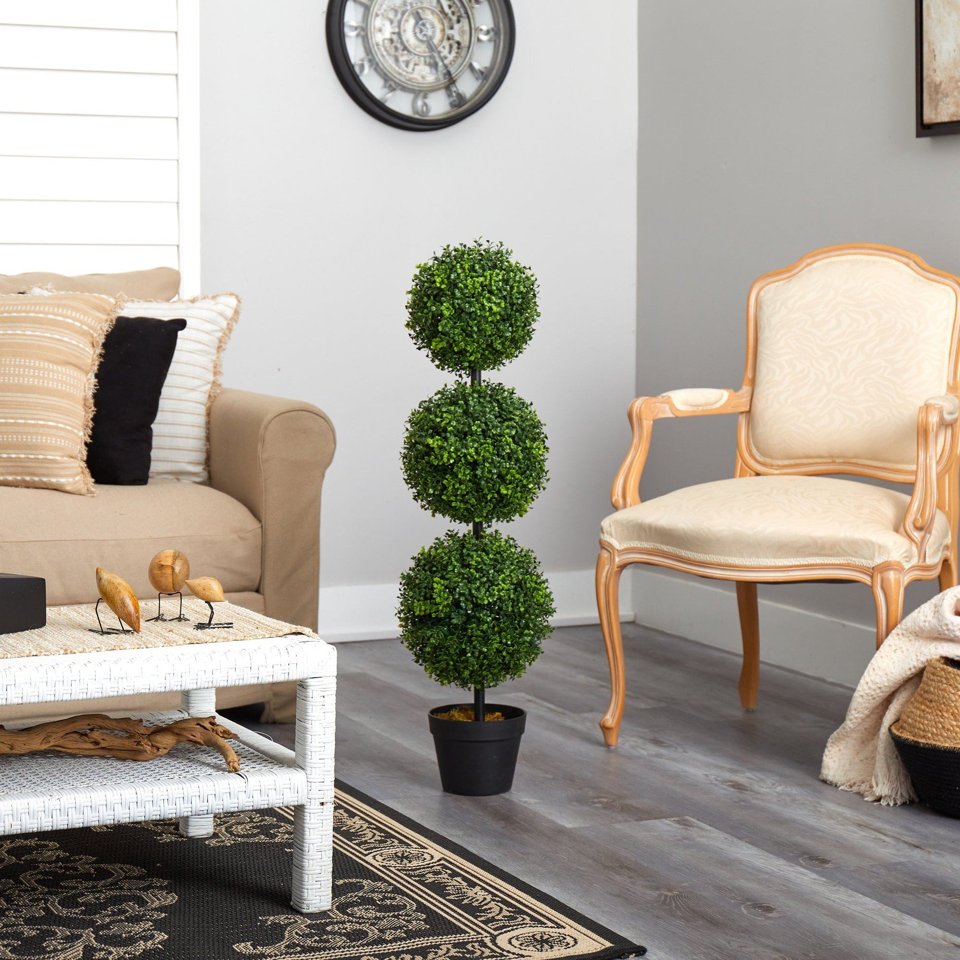 3’ Boxwood Triple Ball Topiary Artificial Tree (Indoor/Outdoor) - Tampa Home & Garden Store