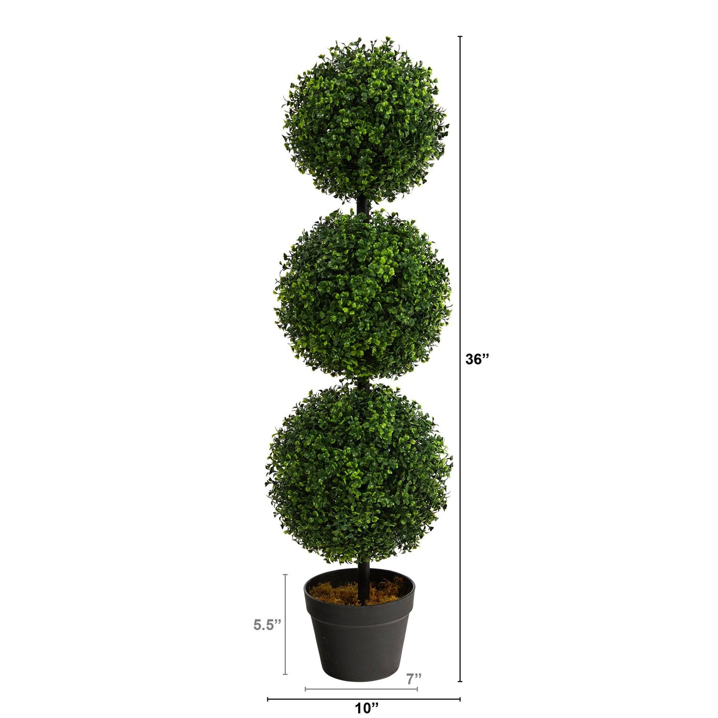 3’ Boxwood Triple Ball Topiary Artificial Tree (Indoor/Outdoor) - Tampa Home & Garden Store