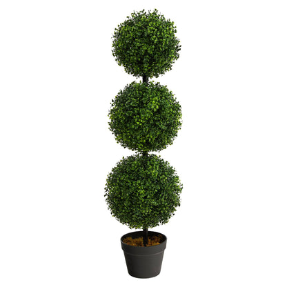 3’ Boxwood Triple Ball Topiary Artificial Tree (Indoor/Outdoor) - Tampa Home & Garden Store