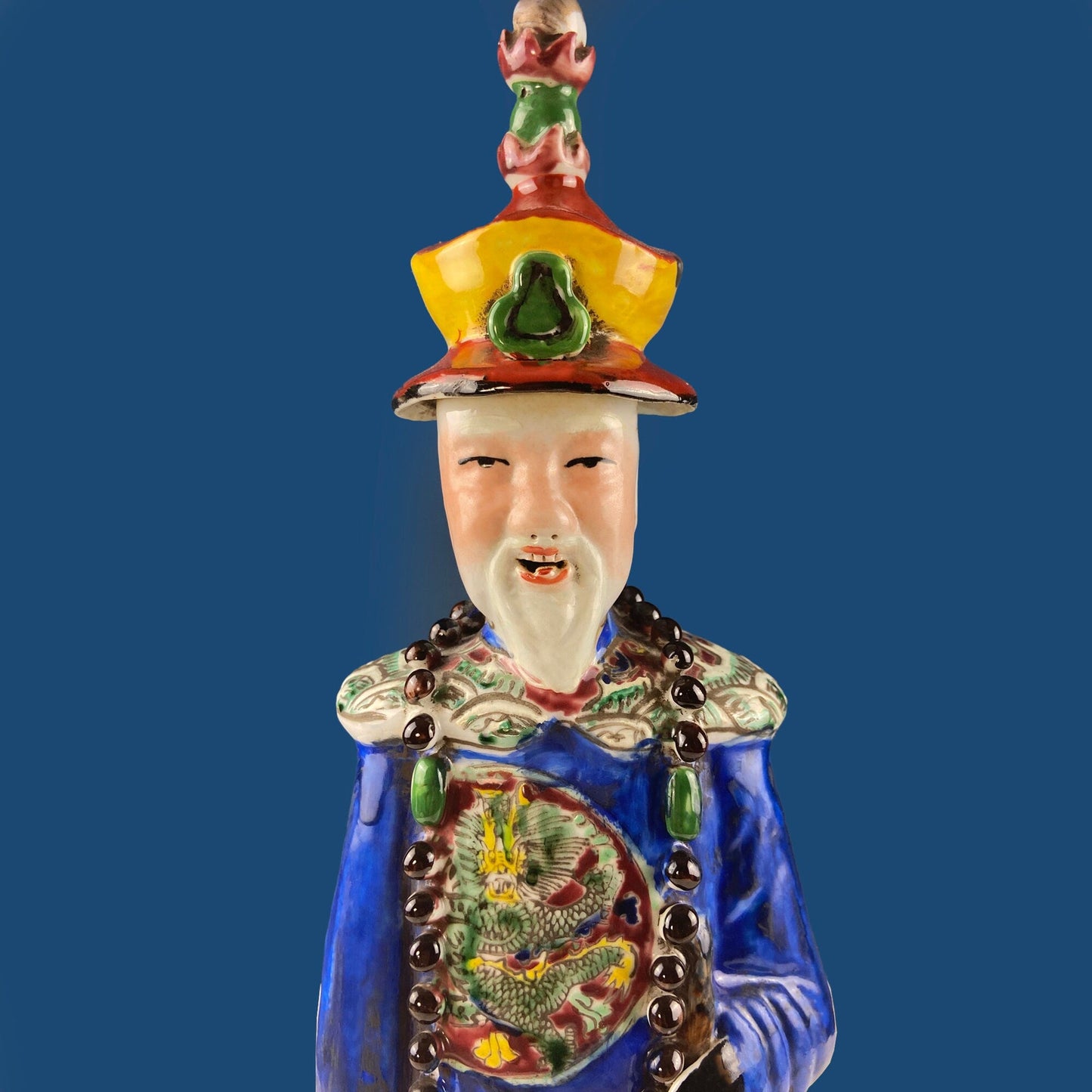 3 Ceramic Sculptures of Asian Royal Advisors or Immortals. Collection of Large Figurines of Asian Men in Traditional Chinese Clothing. Home Decor. - Tampa Home & Garden Store