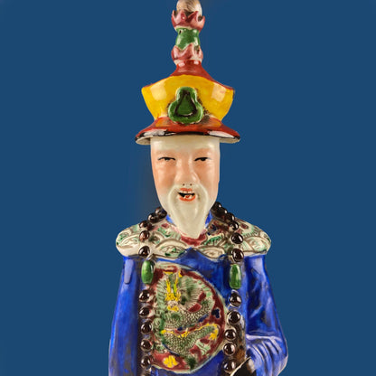 3 Ceramic Sculptures of Asian Royal Advisors or Immortals. Collection of Large Figurines of Asian Men in Traditional Chinese Clothing. Home Decor. - Tampa Home & Garden Store