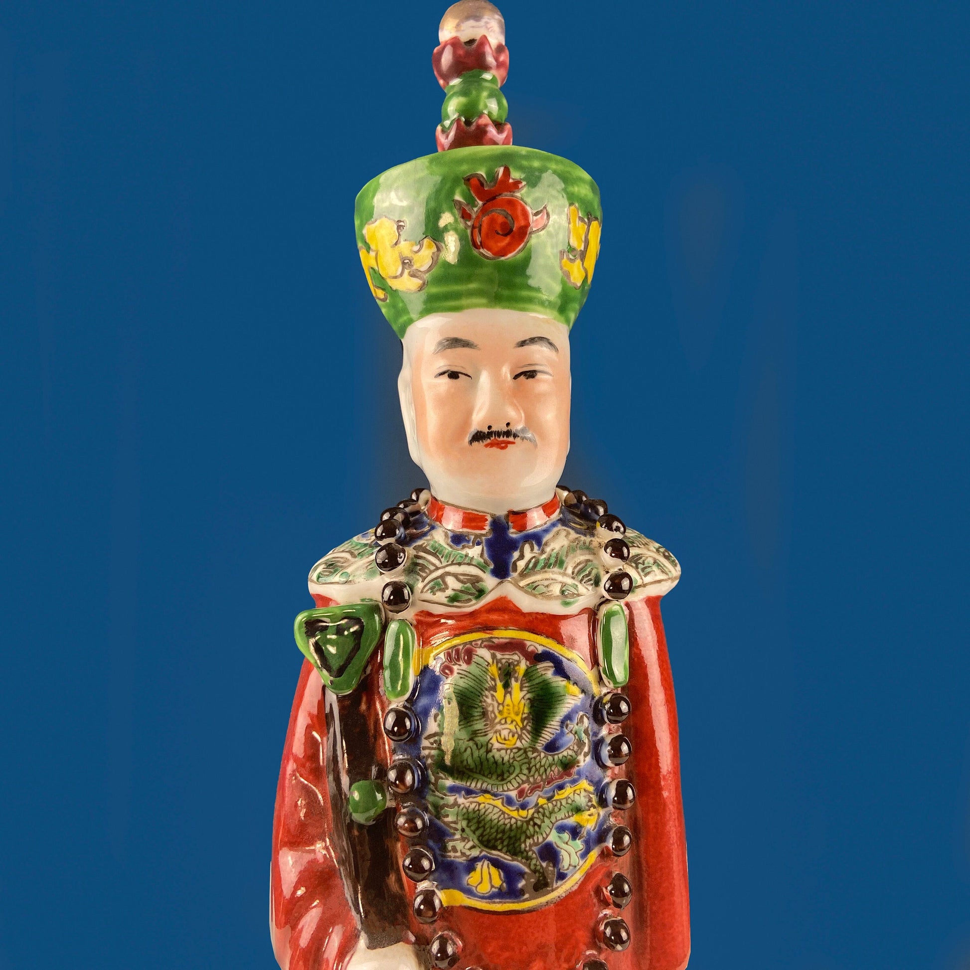3 Ceramic Sculptures of Asian Royal Advisors or Immortals. Collection of Large Figurines of Asian Men in Traditional Chinese Clothing. Home Decor. - Tampa Home & Garden Store