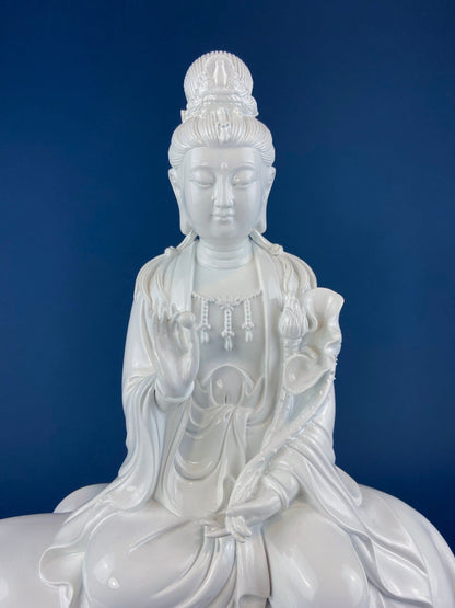 3 Ceramic Sculptures of Asian Royal Advisors or Immortals. Collection of Large Figurines of Asian Men in Traditional Chinese Clothing. Home Decor. - Tampa Home & Garden Store
