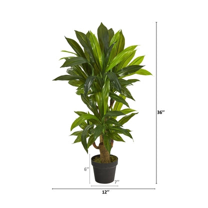 3' Corn Stalk Dracaena Artificial Plant (Real Touch) - Tampa Home & Garden Store