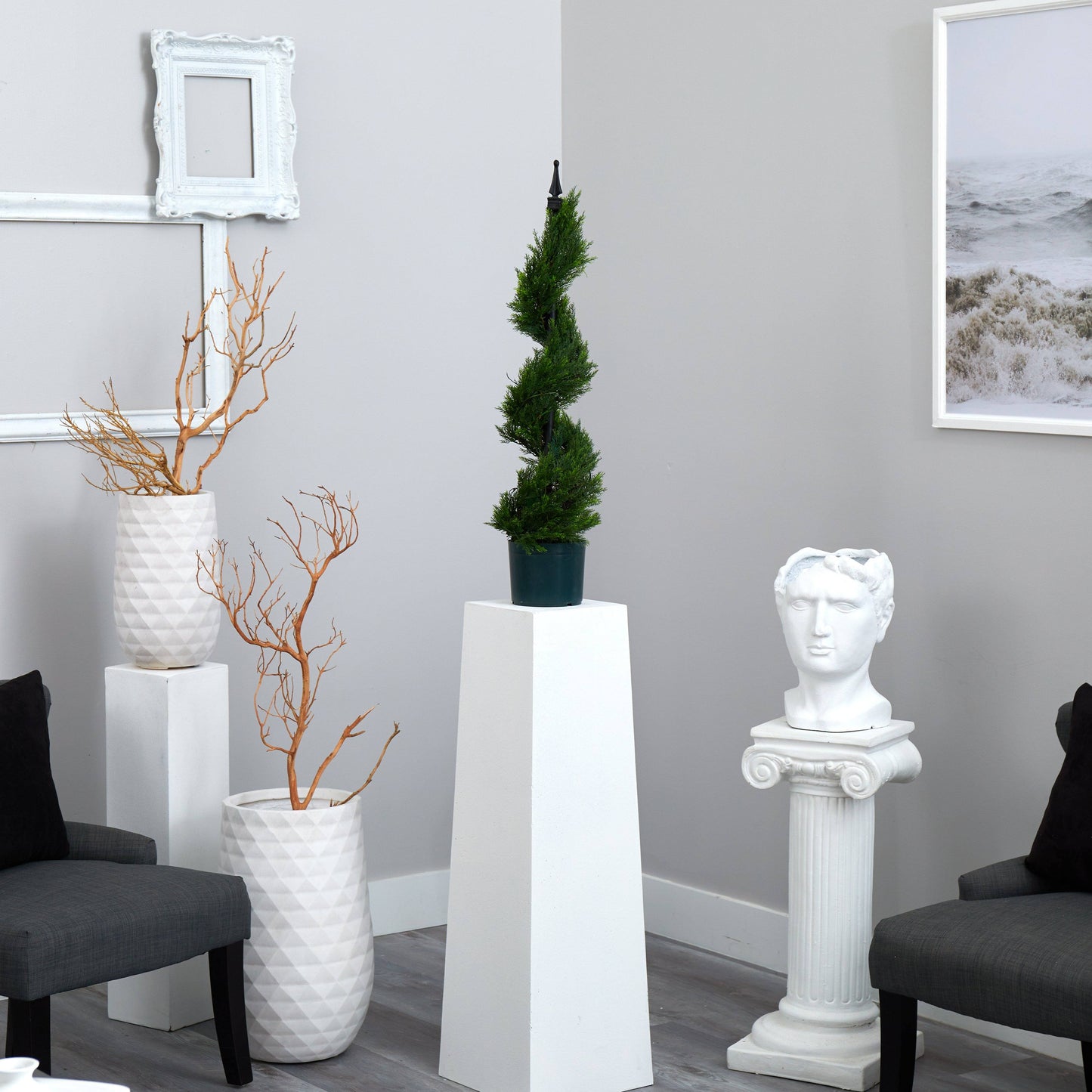 3' Cypress Spiral Topiary Artificial Tree - Tampa Home & Garden Store