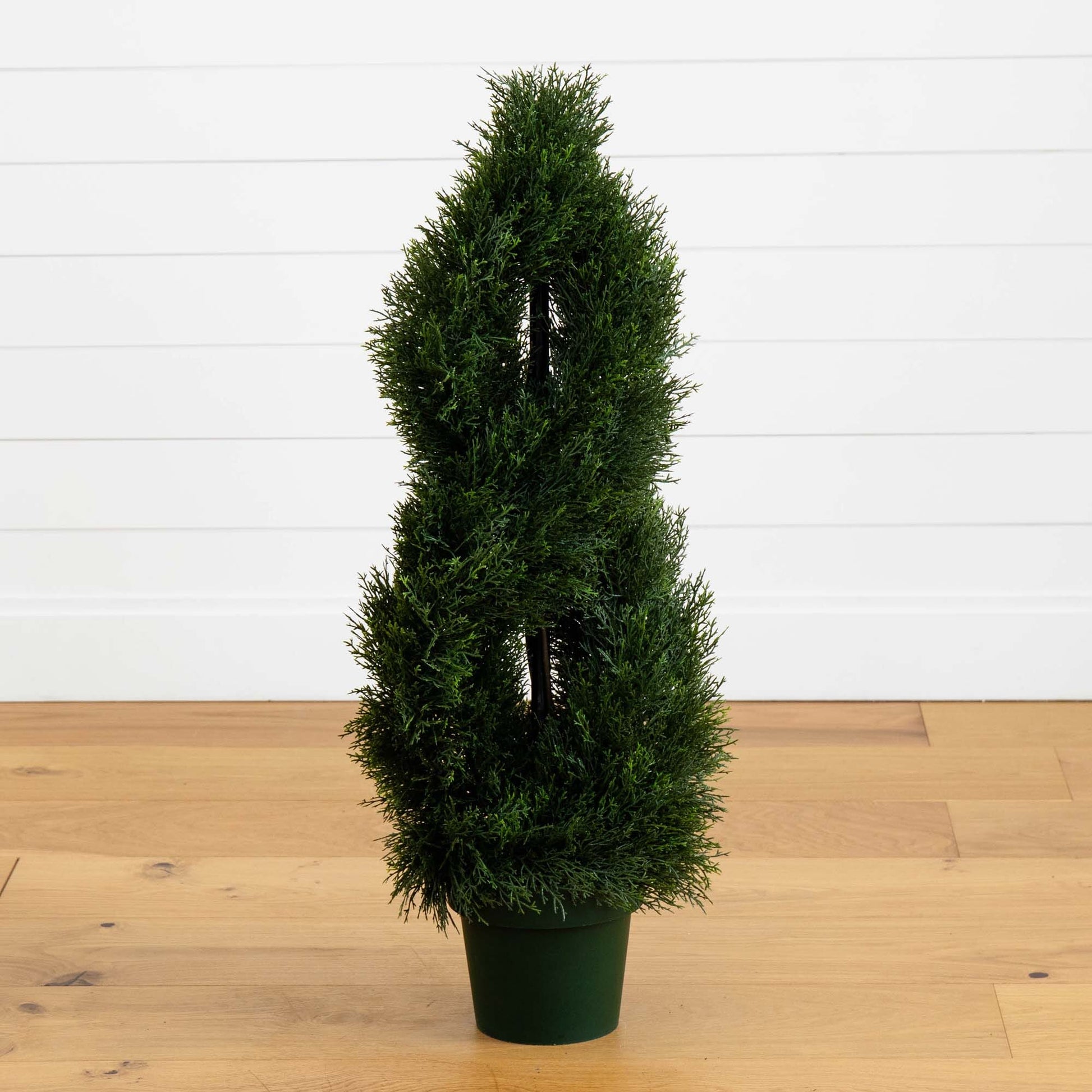 3' Double Pond Cypress Spiral Artificial Topiary Tree UV Resistant (Indoor/Outdoor) - Tampa Home & Garden Store
