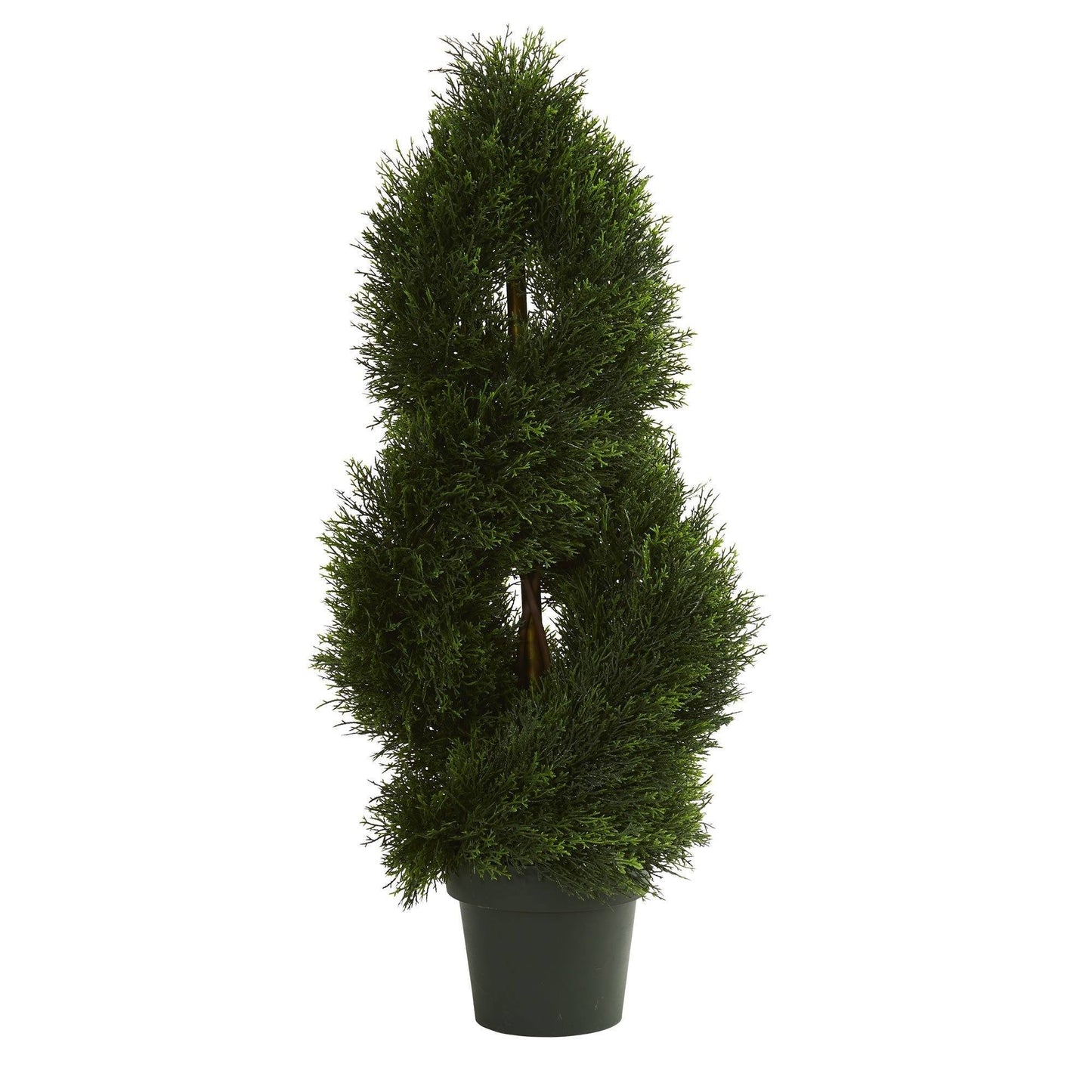3' Double Pond Cypress Spiral Artificial Topiary Tree UV Resistant (Indoor/Outdoor) - Tampa Home & Garden Store