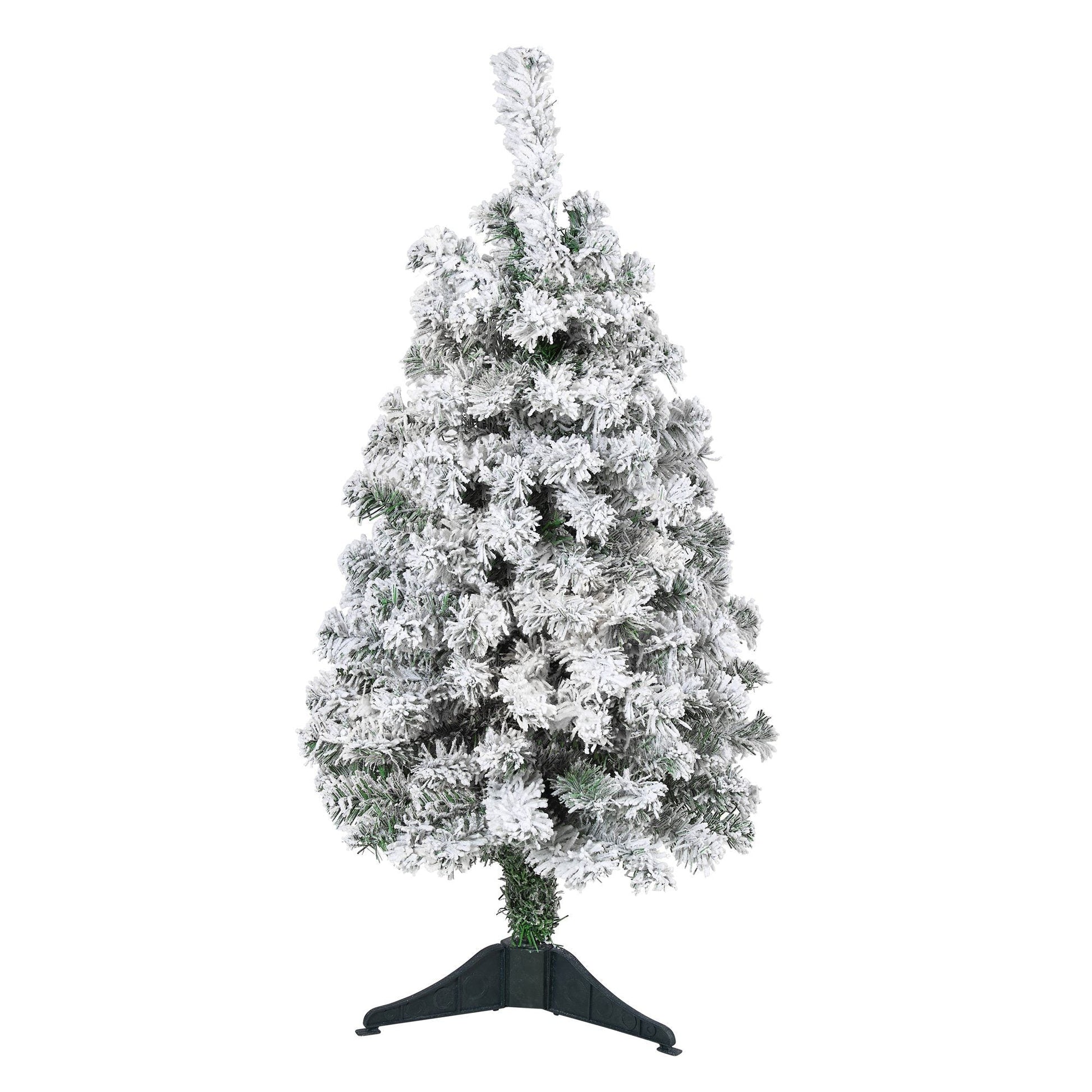 3' Flocked Rock Springs Spruce Artificial Christmas Tree - Tampa Home & Garden Store