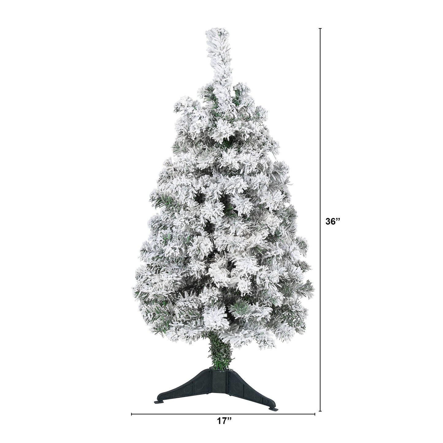 3' Flocked Rock Springs Spruce Artificial Christmas Tree - Tampa Home & Garden Store